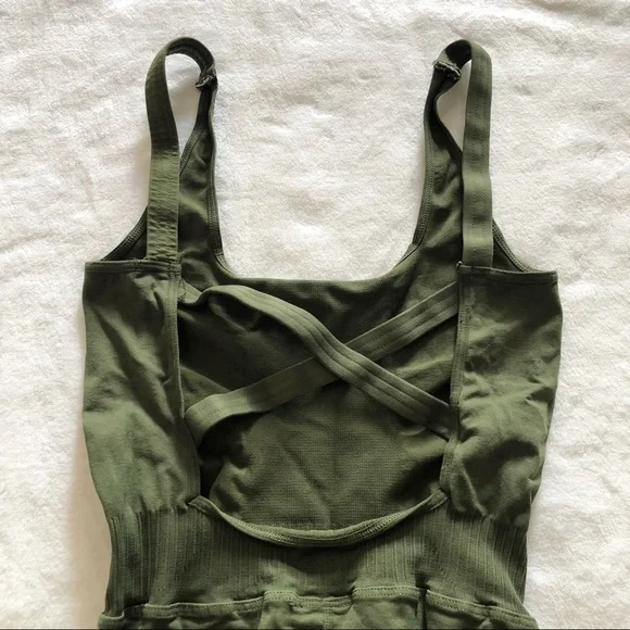 Free People Army Green Good Karma Onesie - Picture 3 of 7